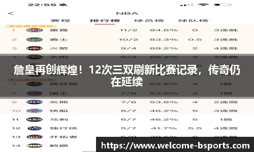 詹皇再创辉煌！12次三双刷新比赛记录，传奇仍在延续